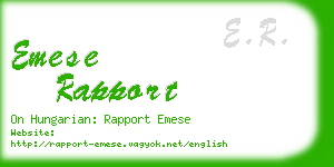 emese rapport business card